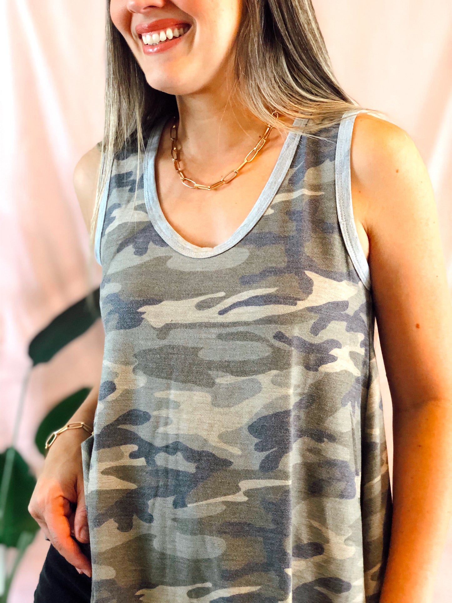 Camouflage Trapeze Tank Top