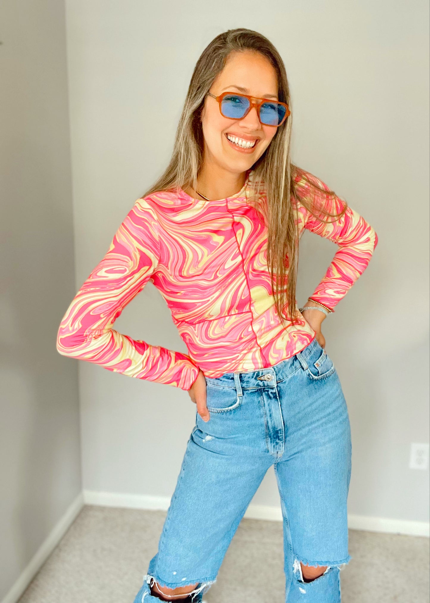 Groovy Pink Top