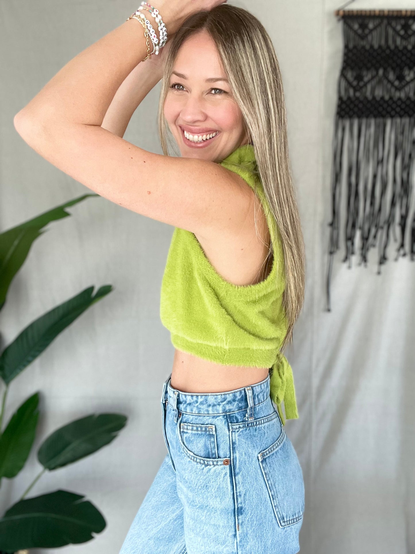 Lime Teddy Top