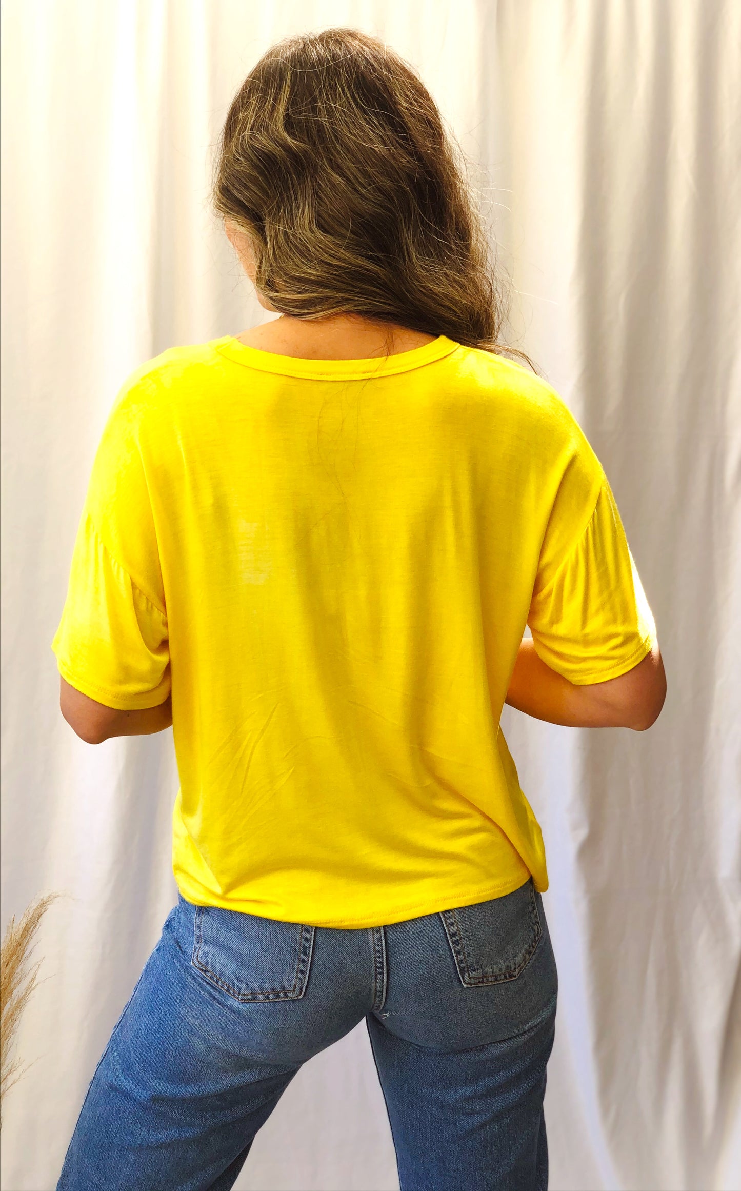 Yellow Tie Dye Top