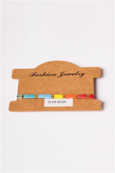Tilu White Multi-Colored Beaded Bracelet
