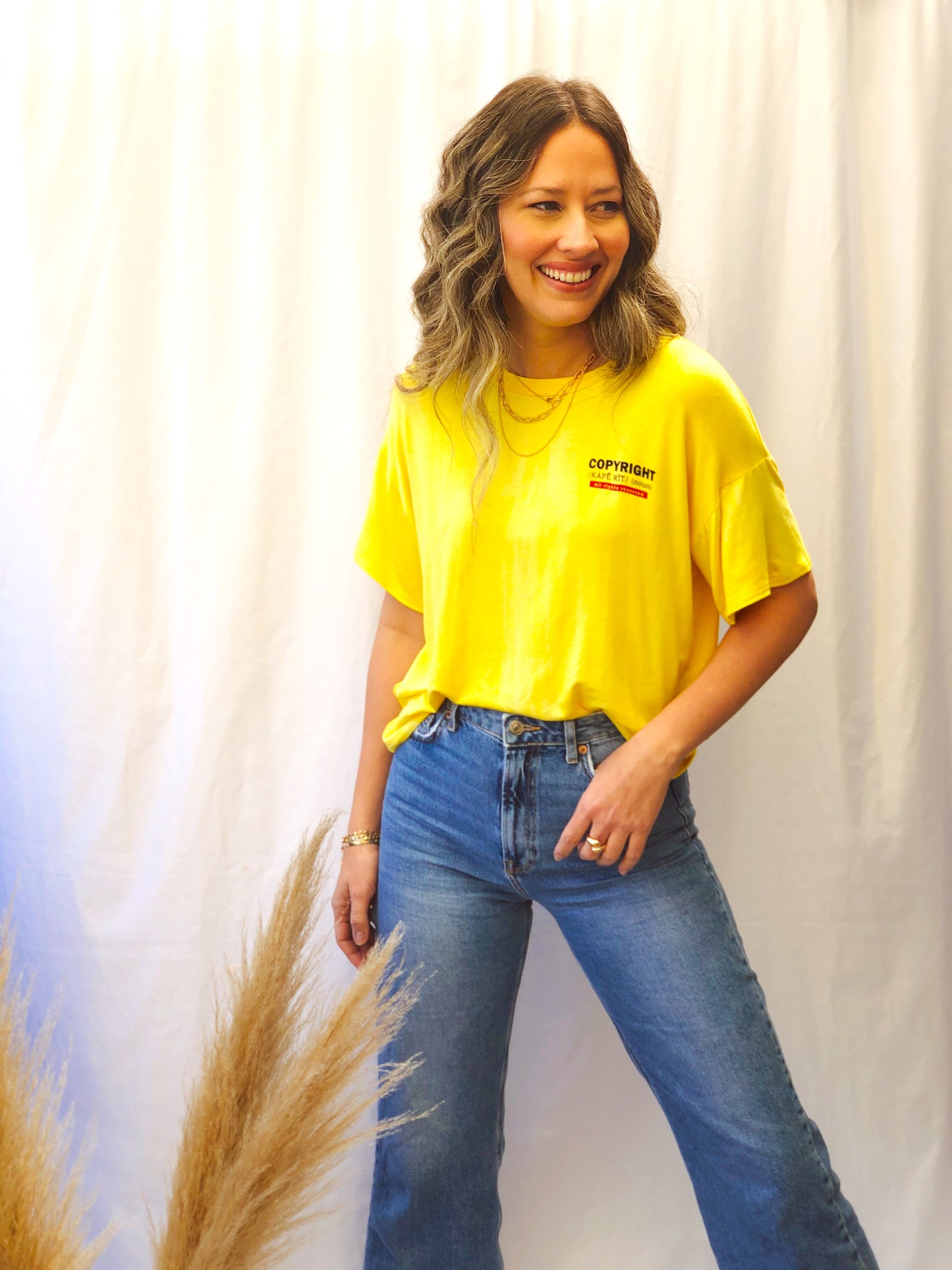 Yellow Tie Dye Top