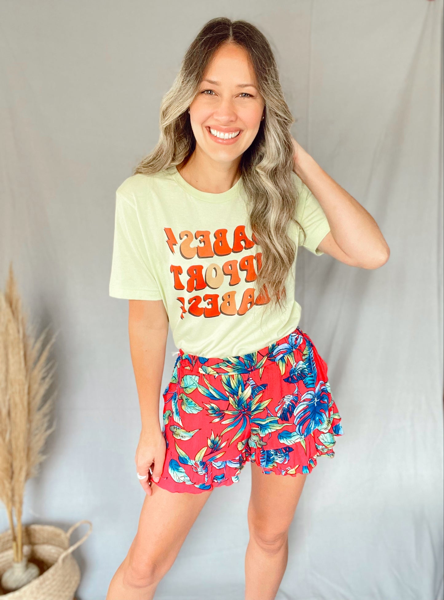 Fuchsia Leaves Shorts