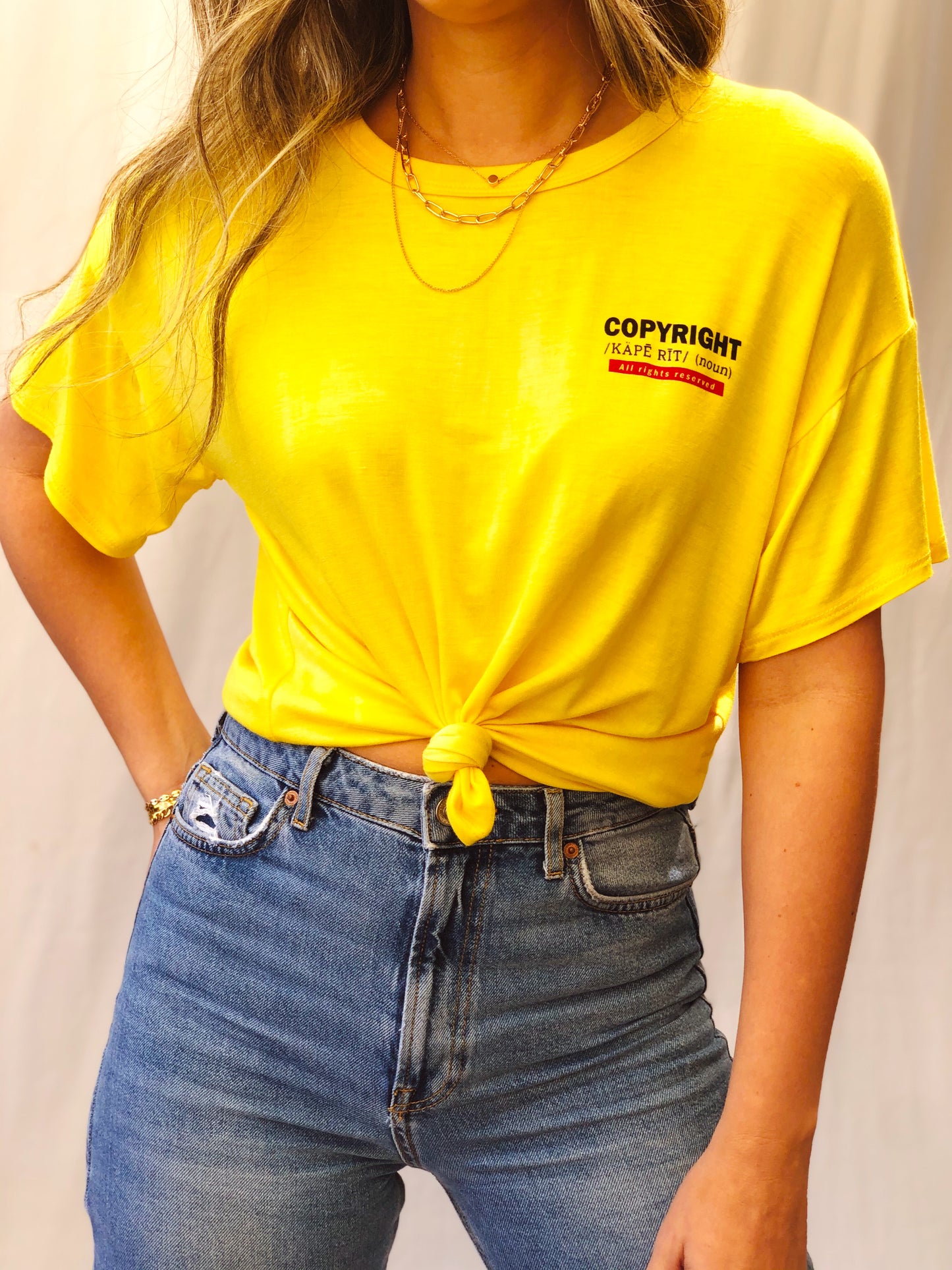 Yellow Tie Dye Top