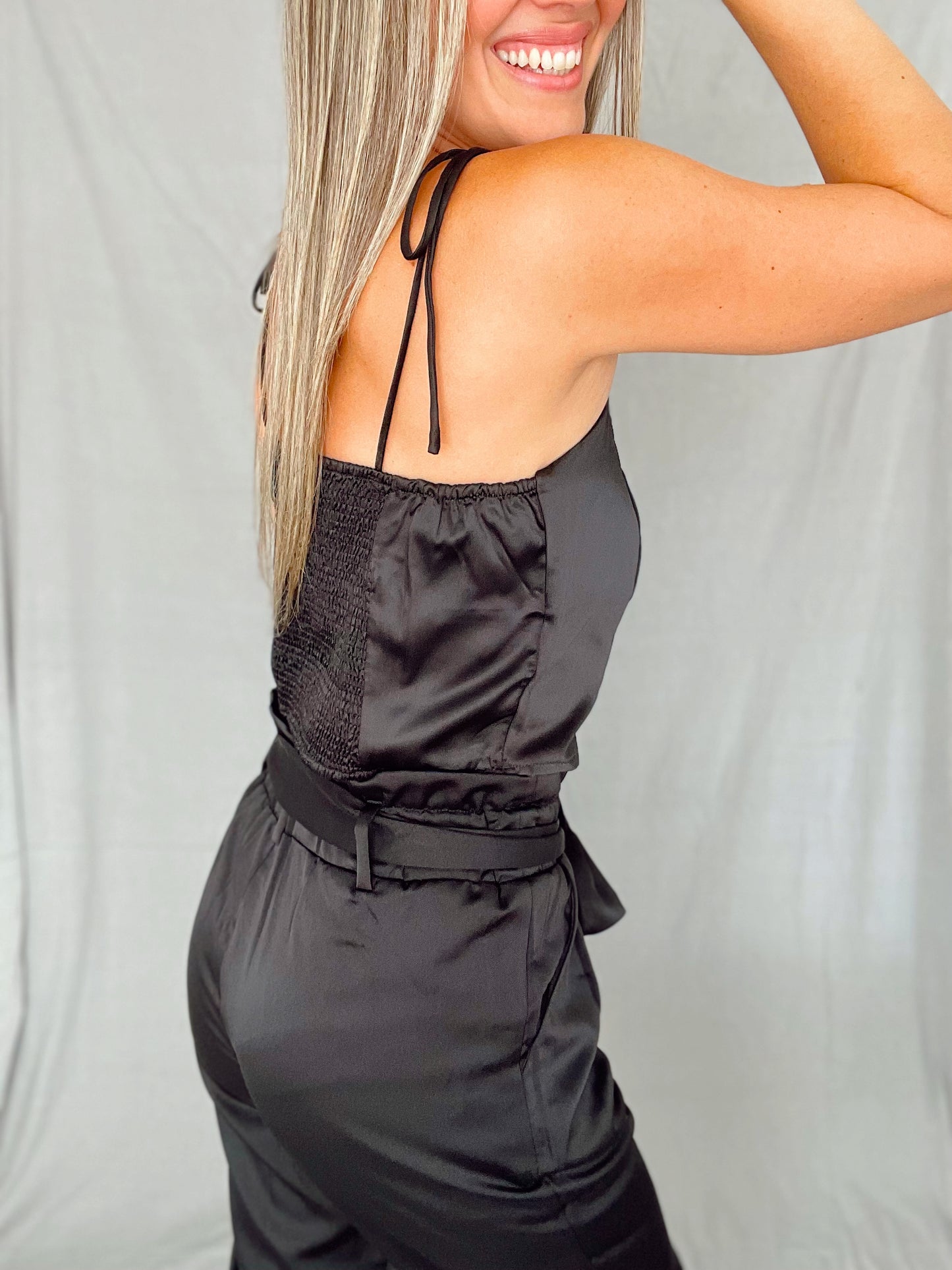 Black Satin Top