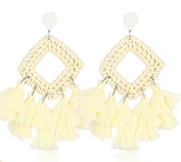 Straw Gold Earrings