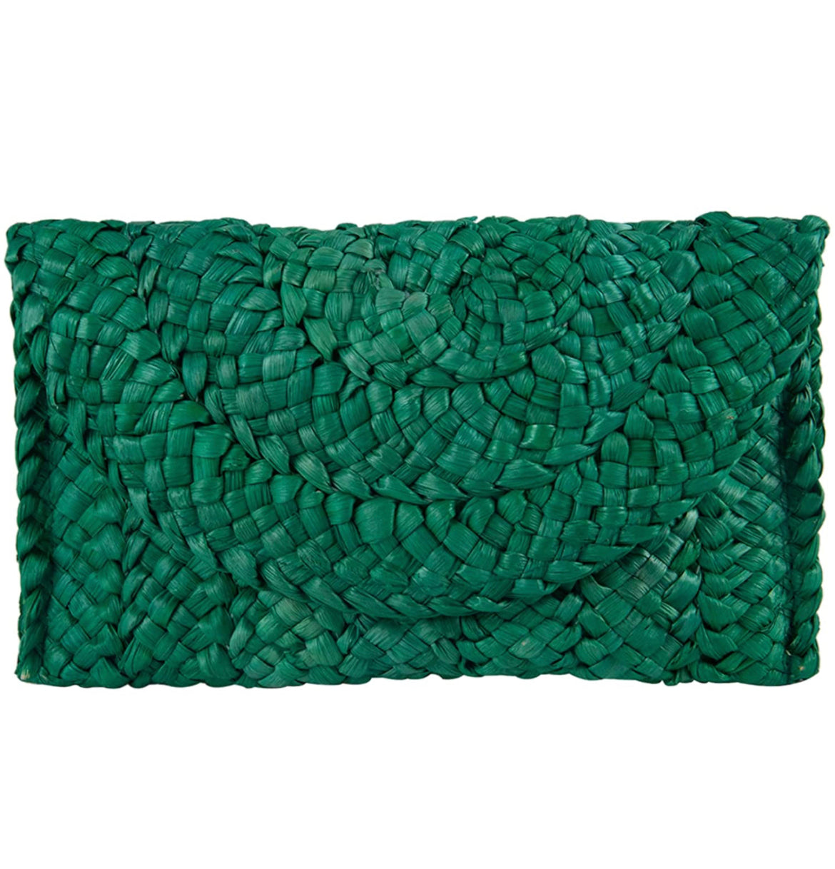 Green Straw Clutch