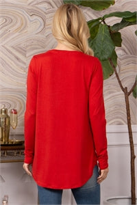 Rust Long Sleeve Top