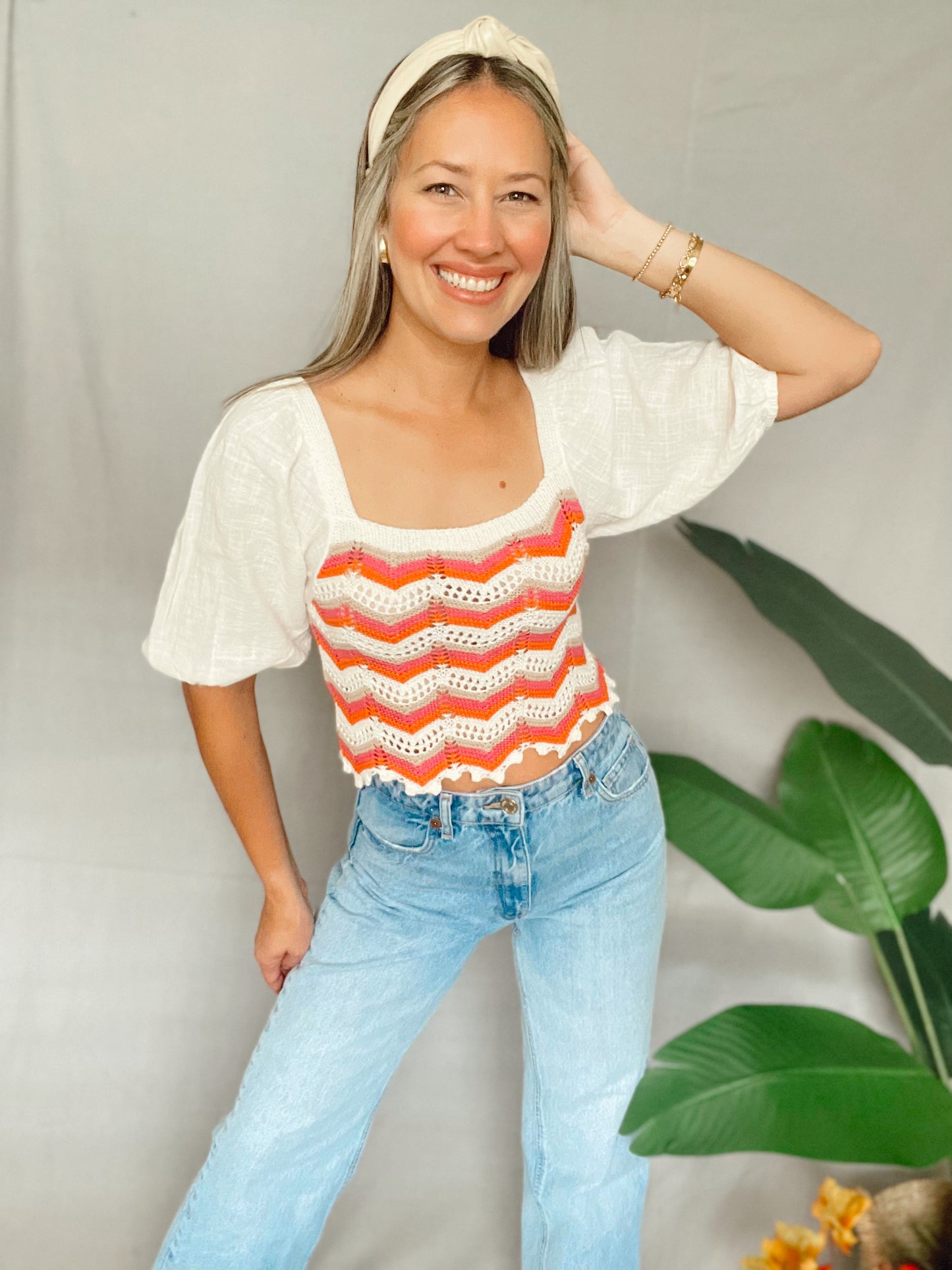 Sunset Knitted Crop Top