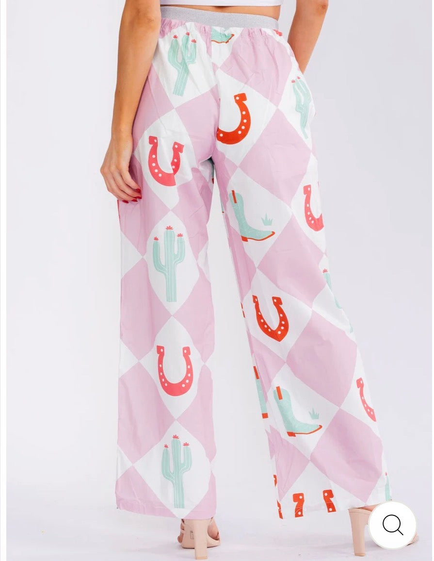 Cowgirl Multicolor Straight Pants