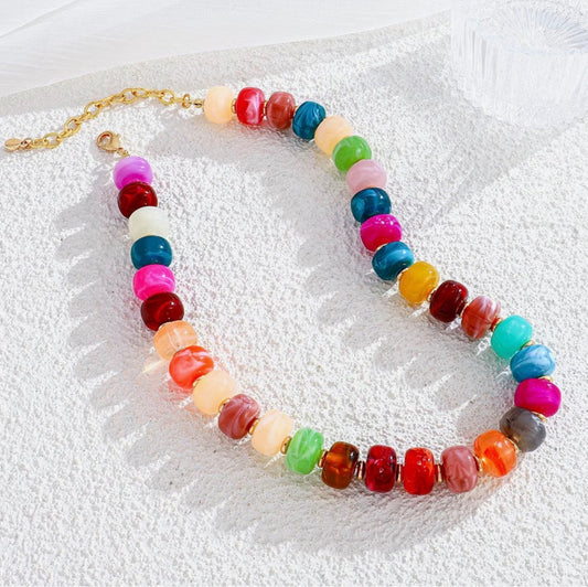 Boho Chunky Colorful Necklace