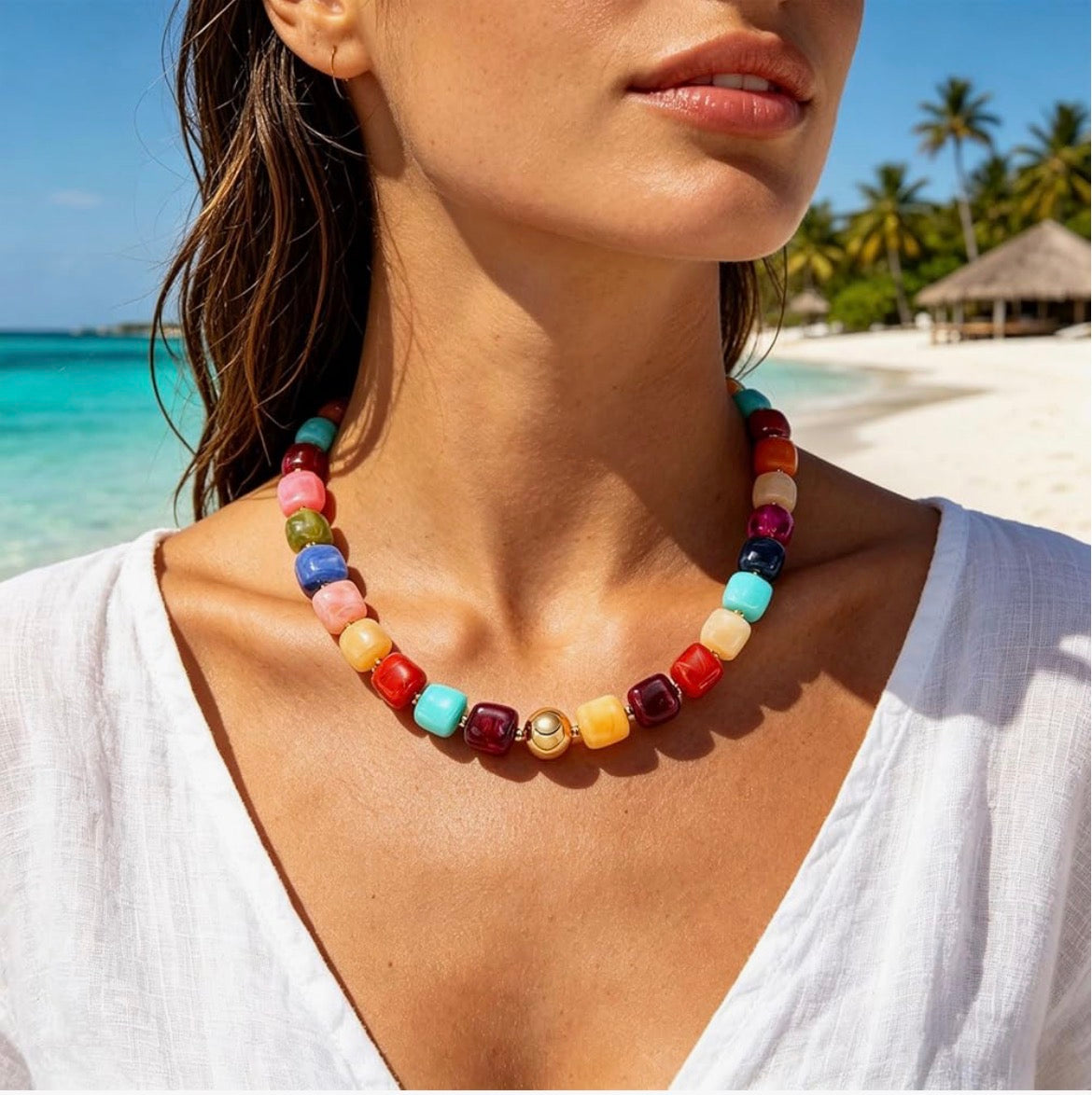 Paloma Colorful Beaded Necklace