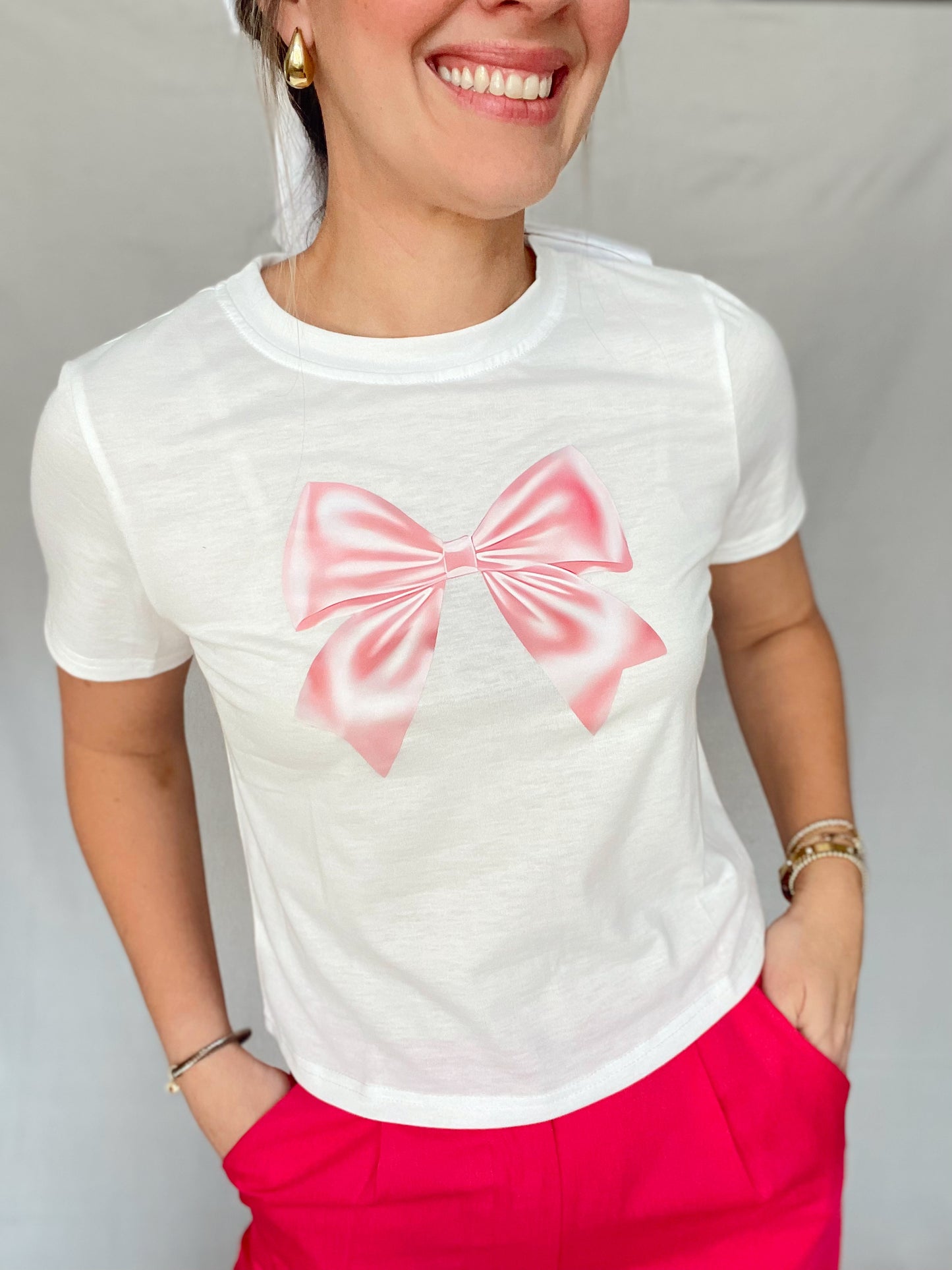 Bow Pink T-shirt ( Coquette )