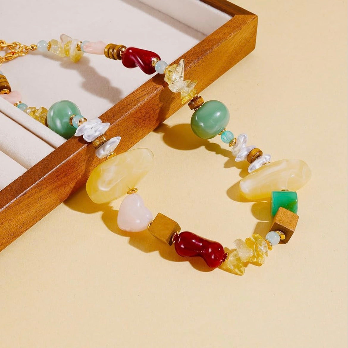 Boho chunky necklace