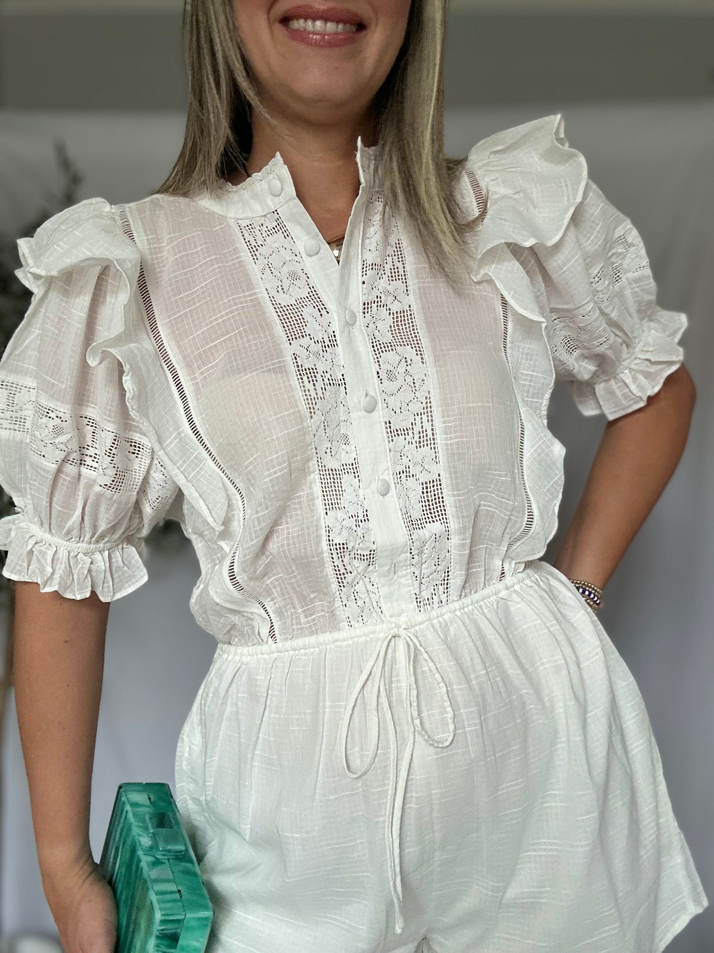 Cristal White Romper