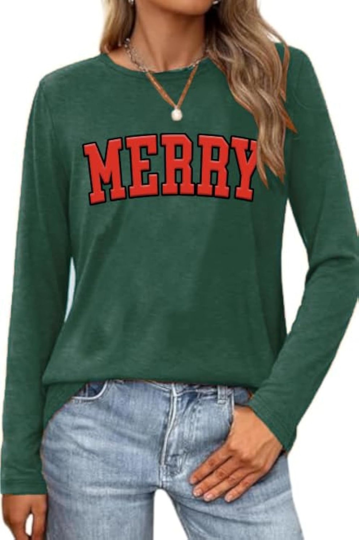 Merry T-shirt  green sweater