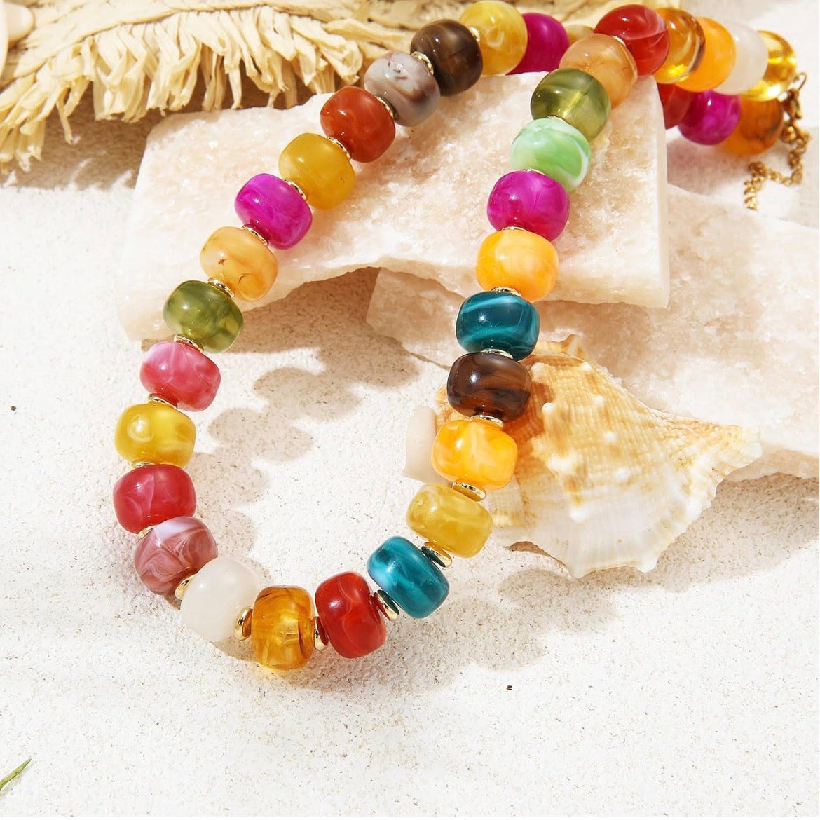 Boho Chunky Colorful Necklace
