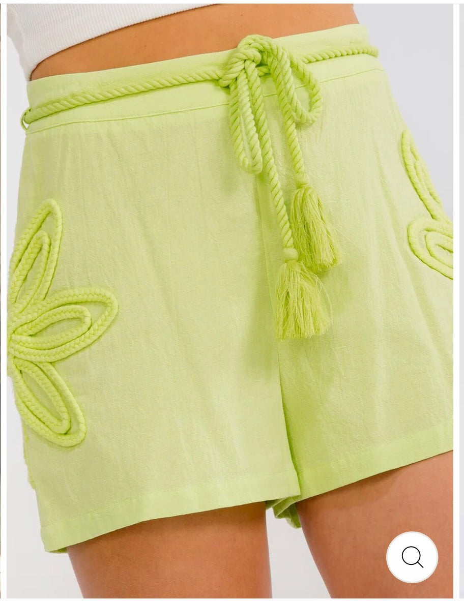 Flower Crochet Short