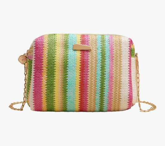 Straw Tote Bag Colorful
