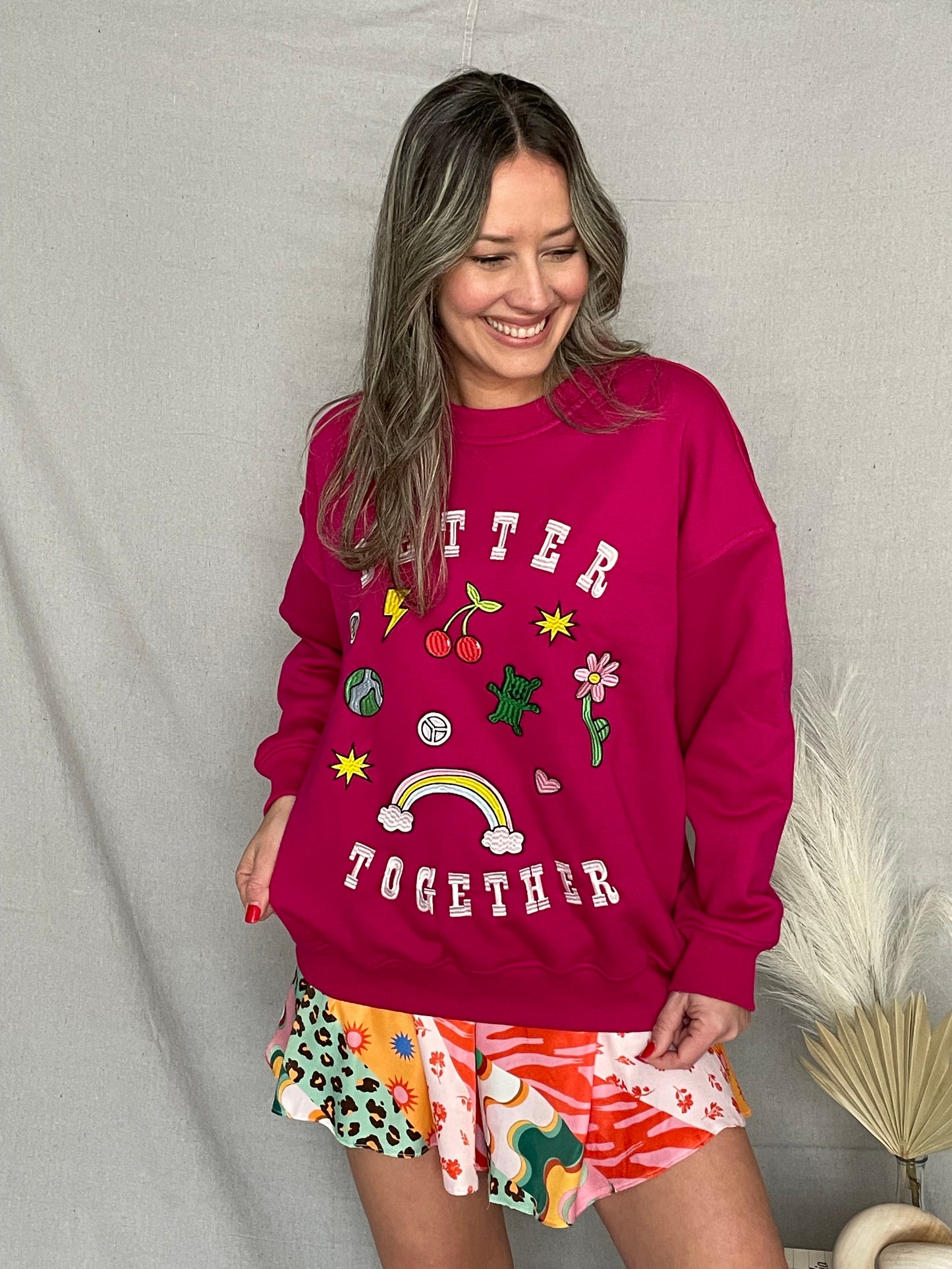 "Better Together" Fuchsia Sweater