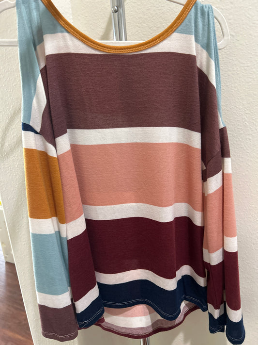 Brown stripe Top