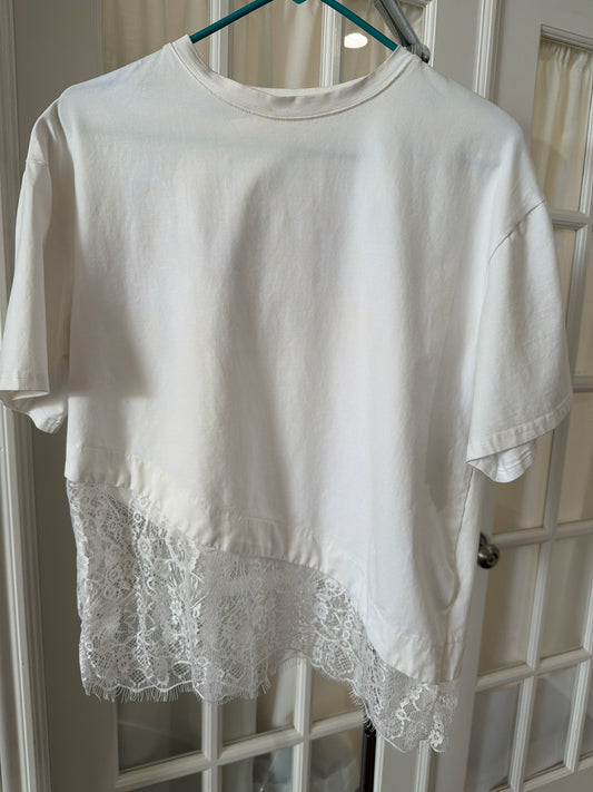 White asymmetrical top