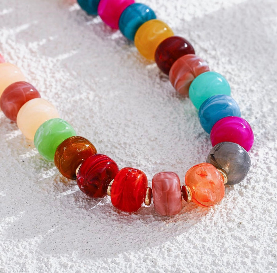 Boho Chunky Colorful Necklace