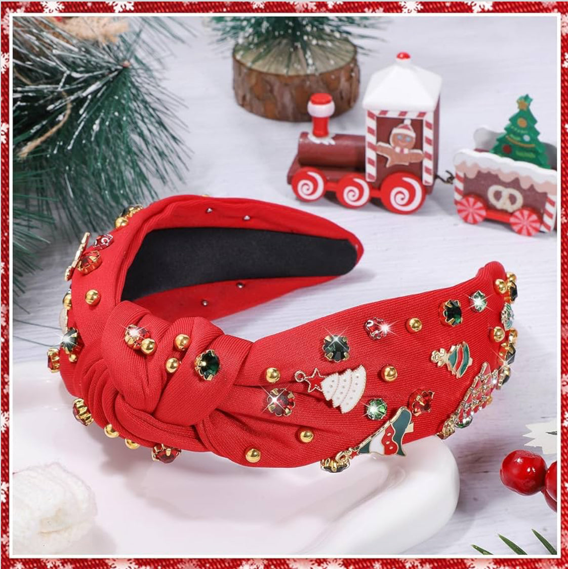Christmas red headband