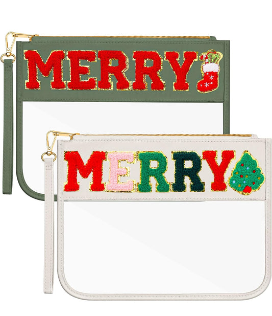 Clear Pouch Merry Cosmetic Travel Bag