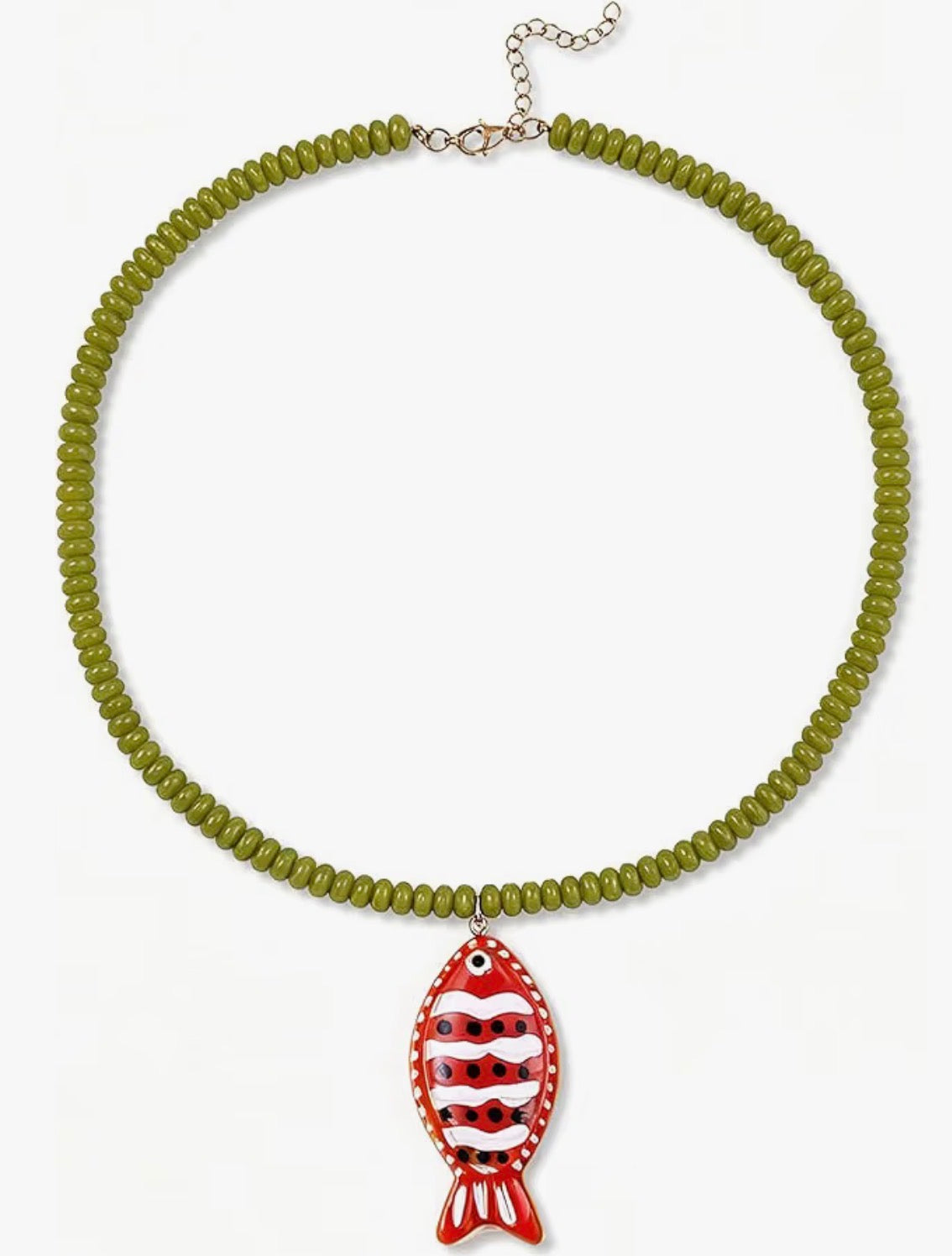 Fish green necklace