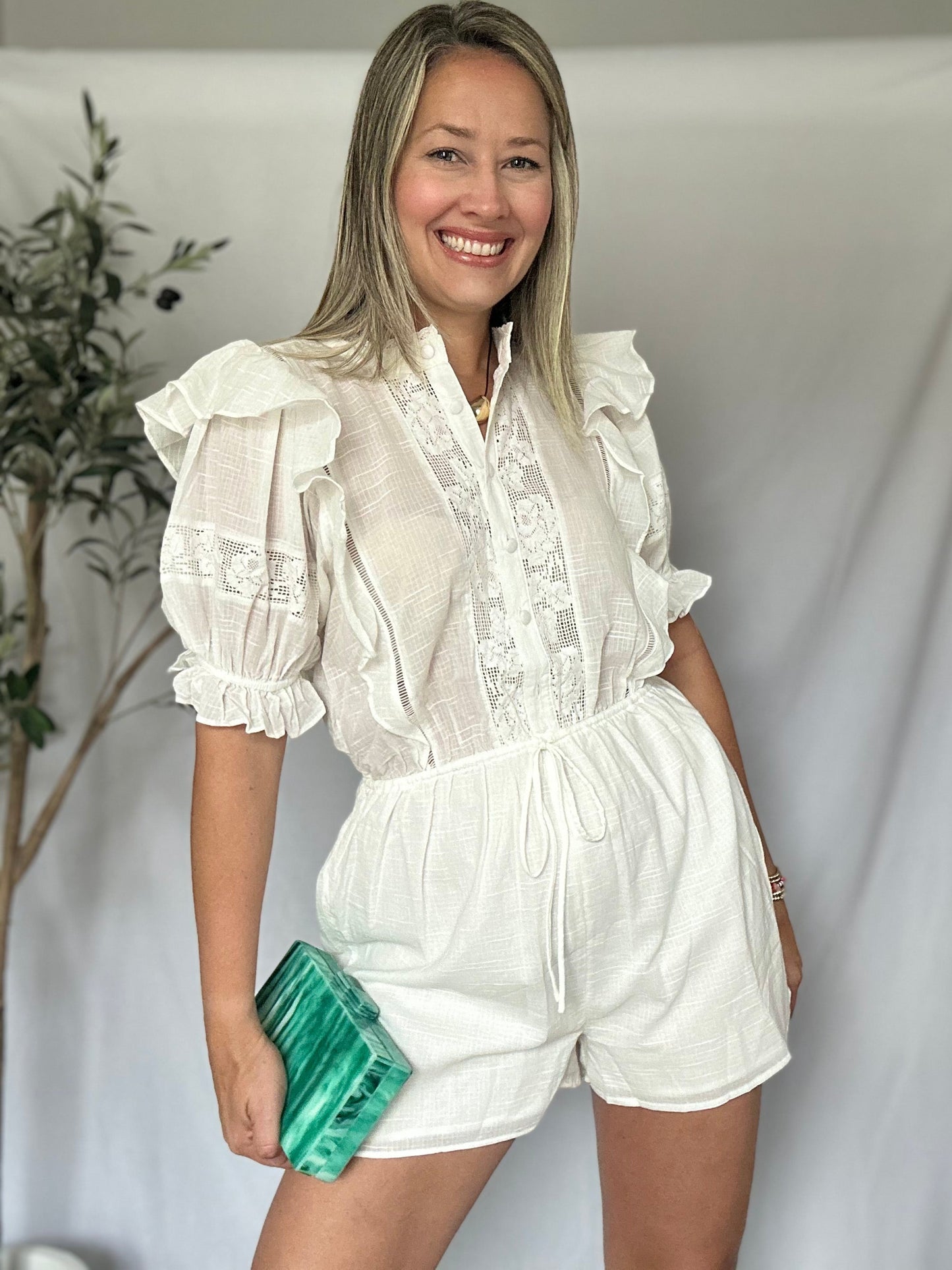 Cristal White Romper