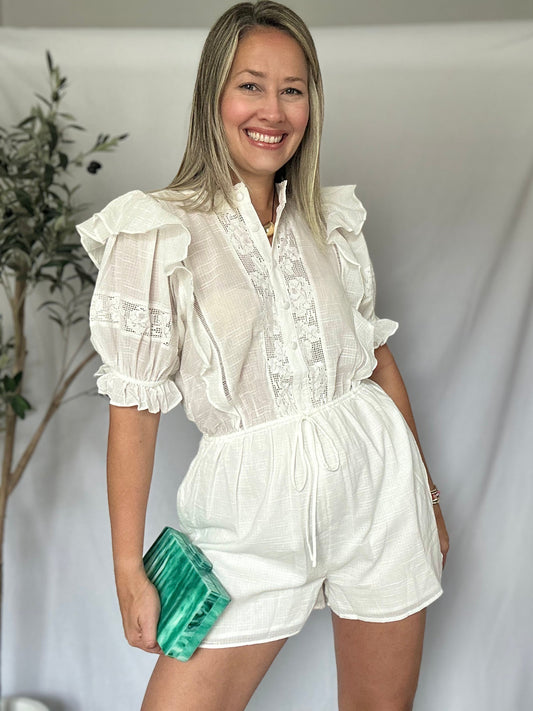 Cristal White Romper
