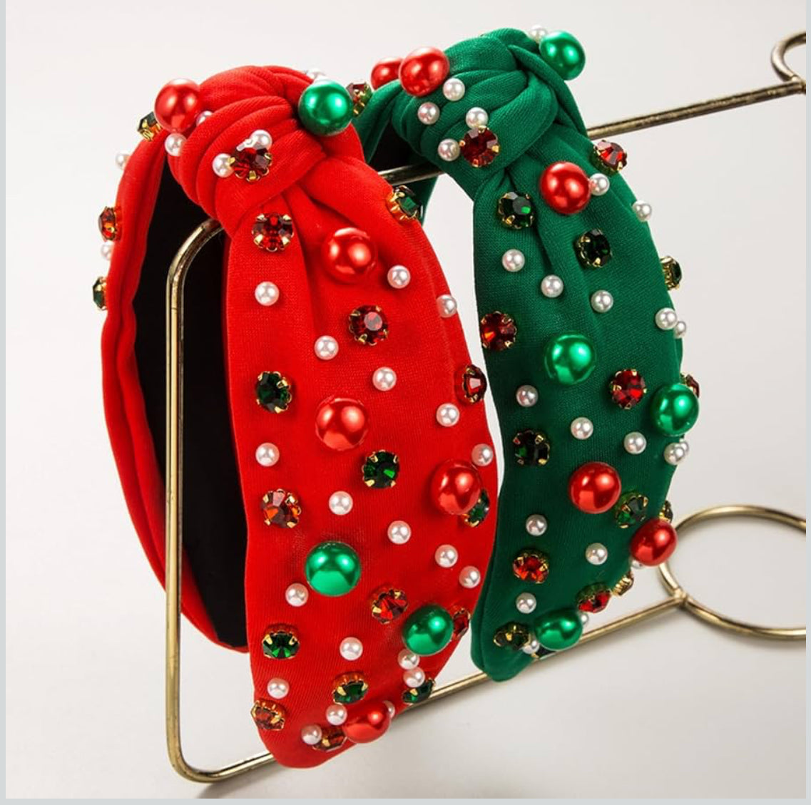 Christmas green headband