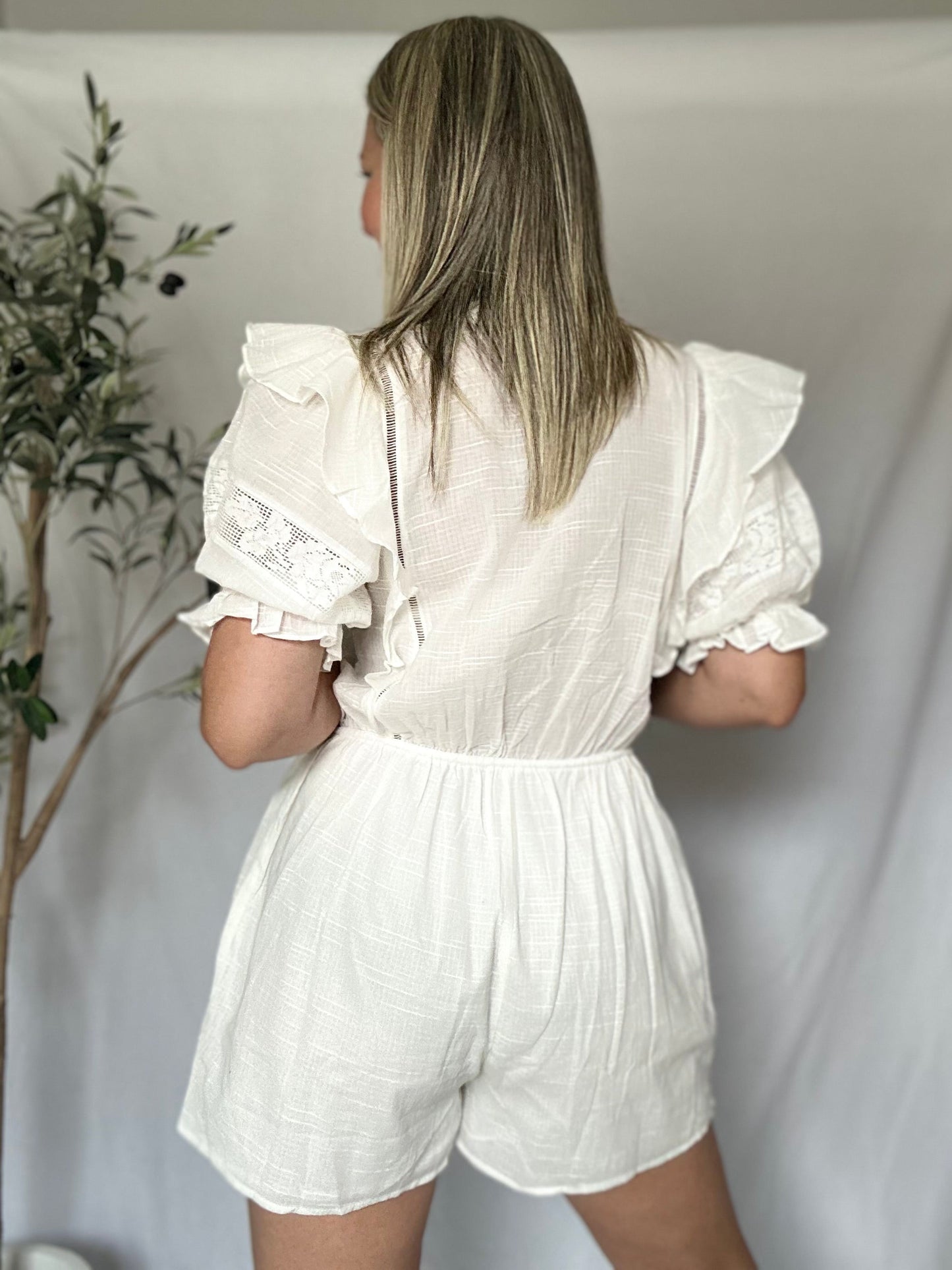 Cristal White Romper