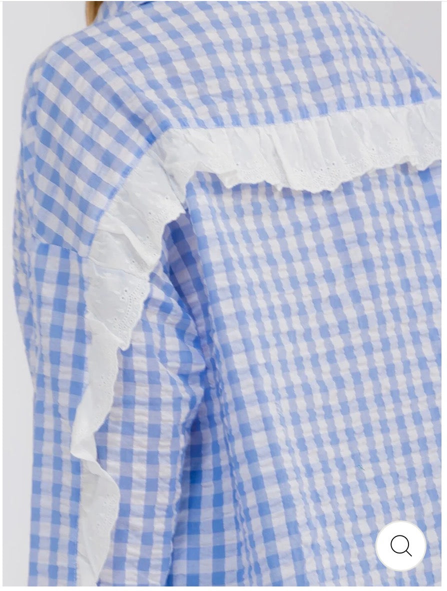Blue Plaid Top