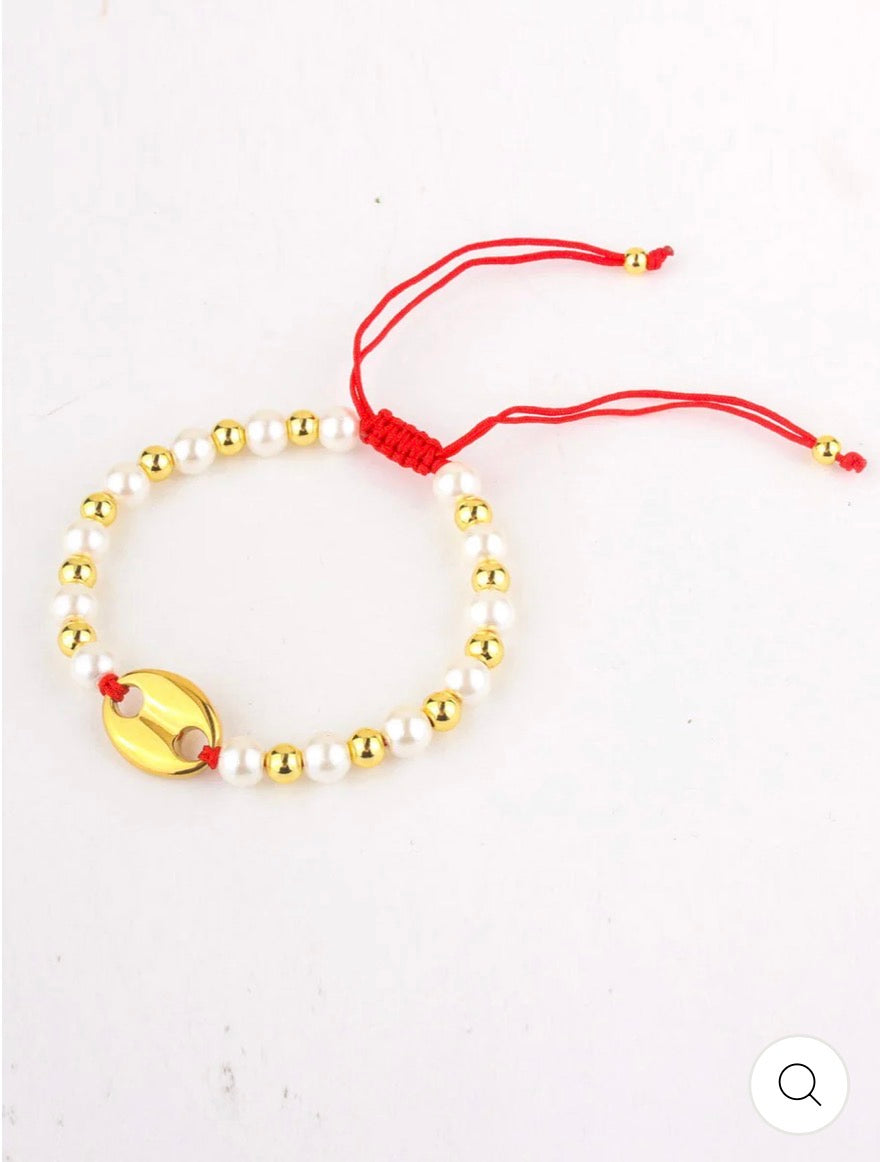 Stainless Steel Pearl Bracelet