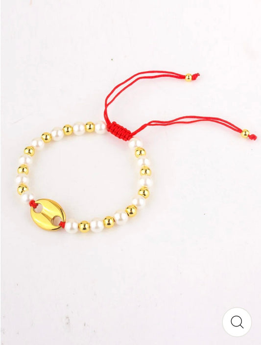Stainless Steel Pearl Bracelet