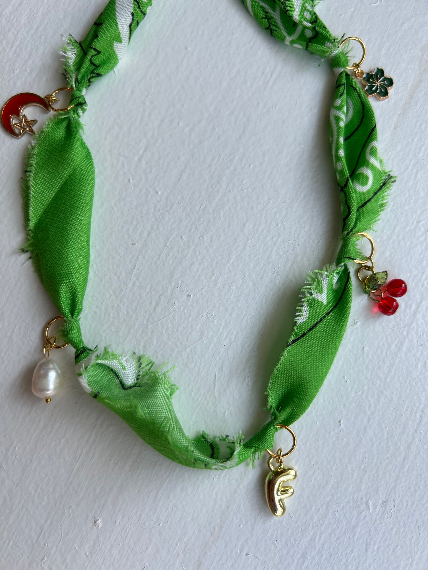 Bandana inicial necklace
