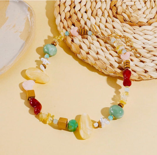 Boho chunky necklace