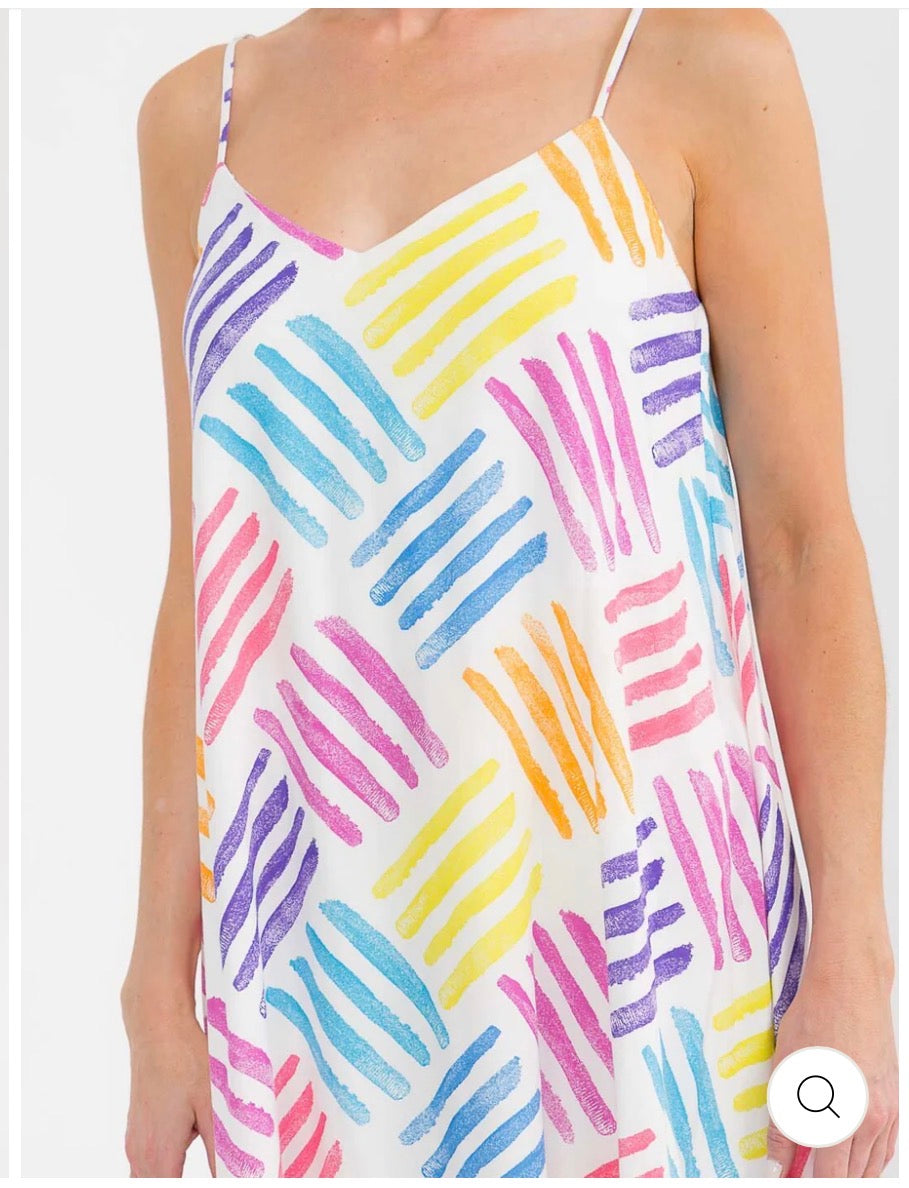 Teresa Colorful Tunic Midi Dress