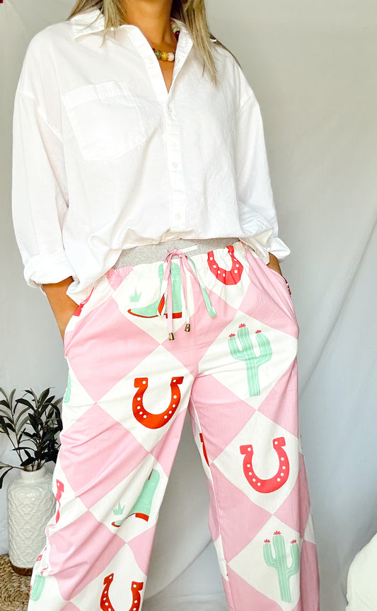 Cowgirl Multicolor Straight Pants