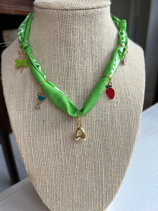 Bandana inicial necklace