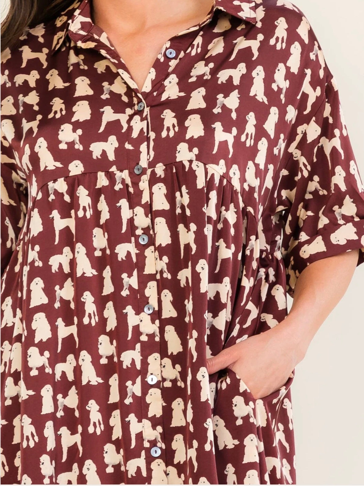 Dog Lover Brown Dress