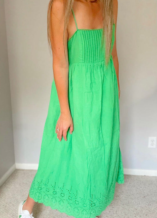 Tulum Green Maxi Dress