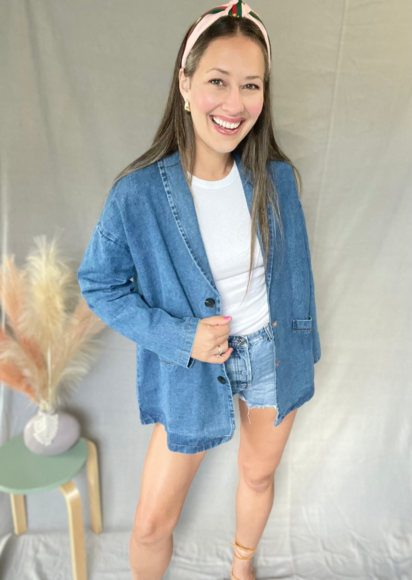 Sofia Denim Oversized Jacket Blazer