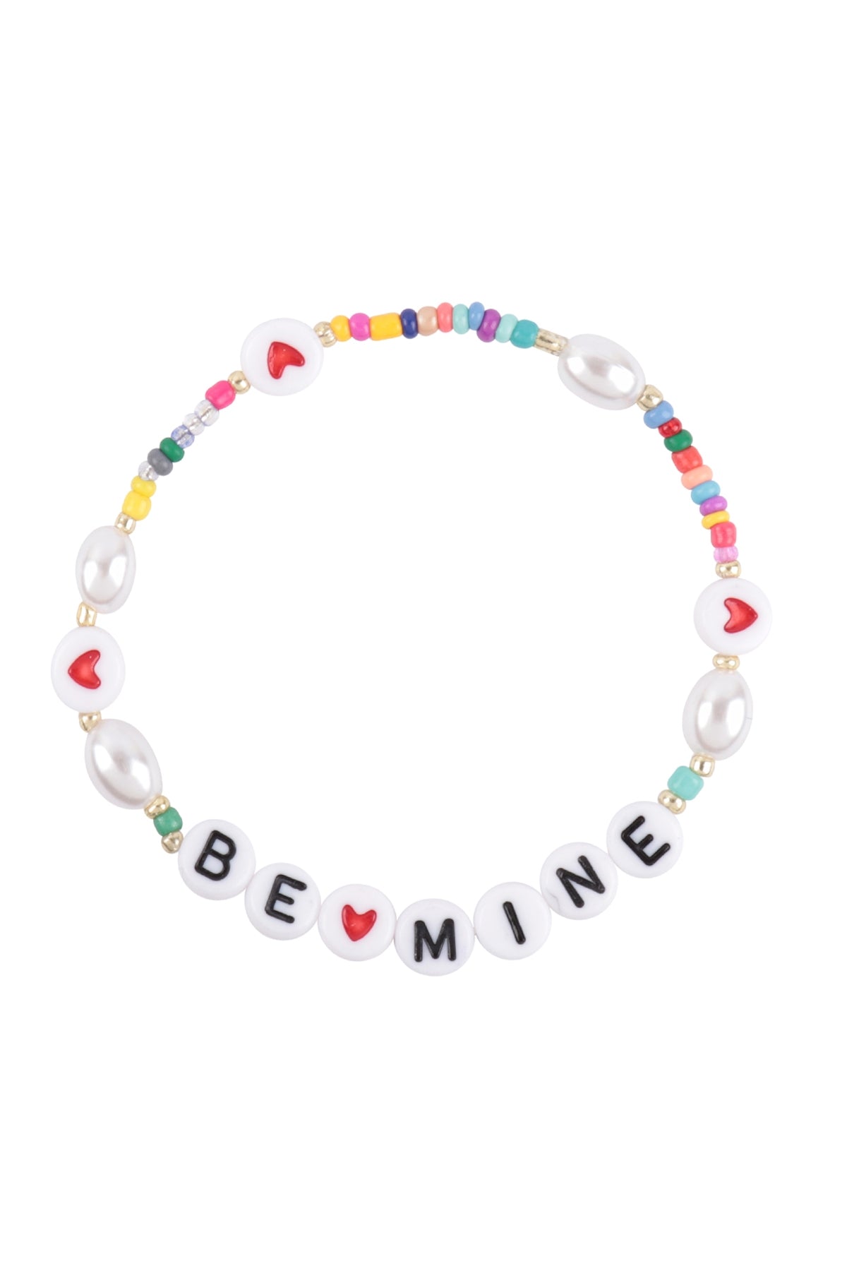 Be Mine Bead Strech Bracelet Multicolor