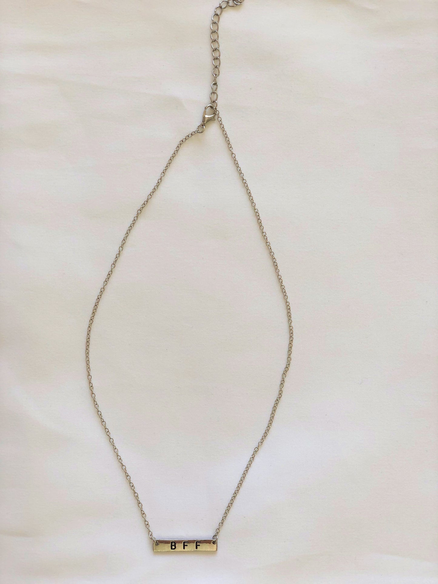 Silver "Bff" Chain Necklaces