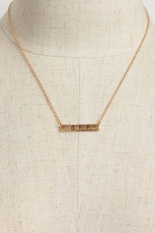 Gold "Bff" Chain Necklaces