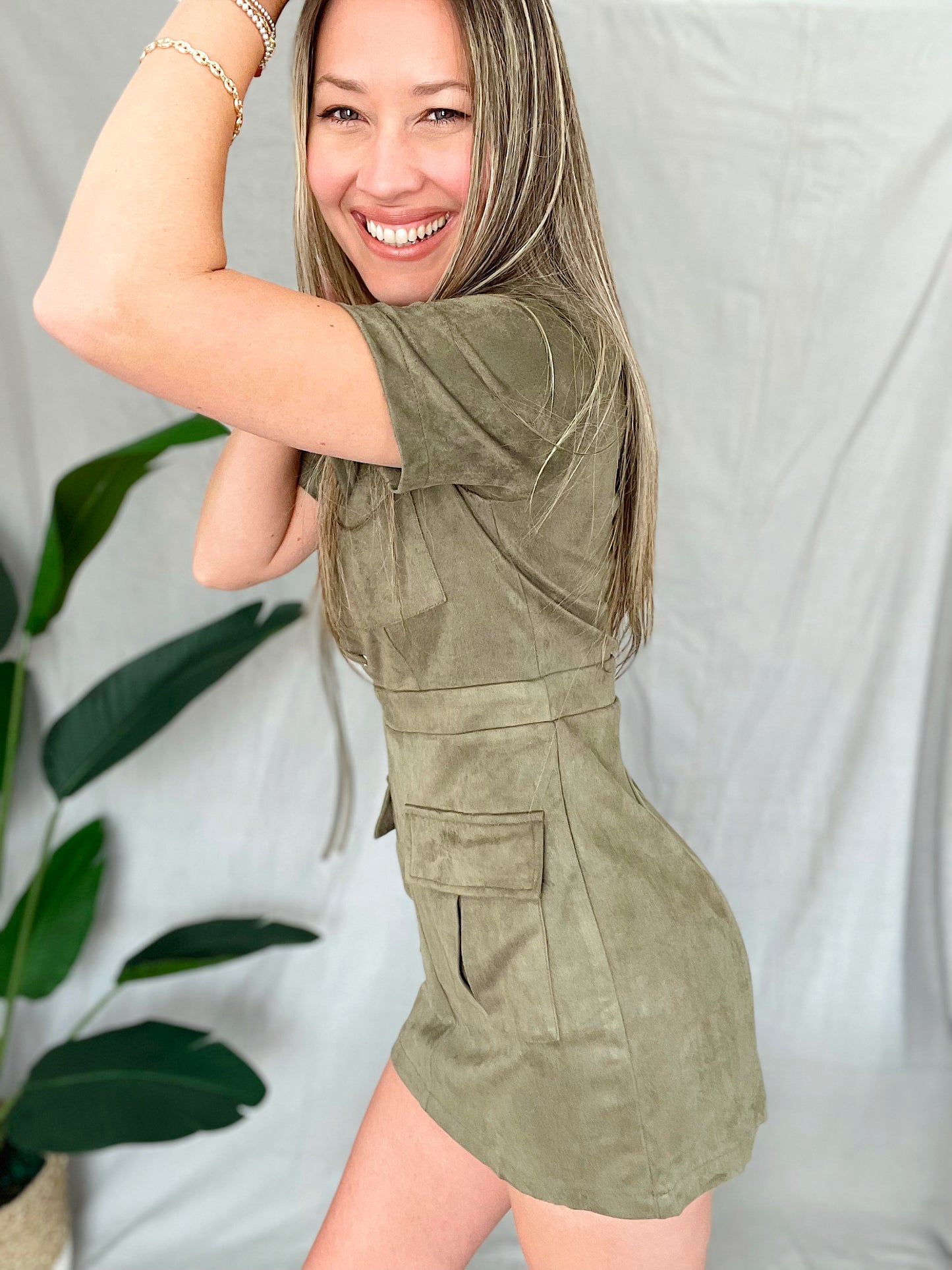 Eva Olive Dress