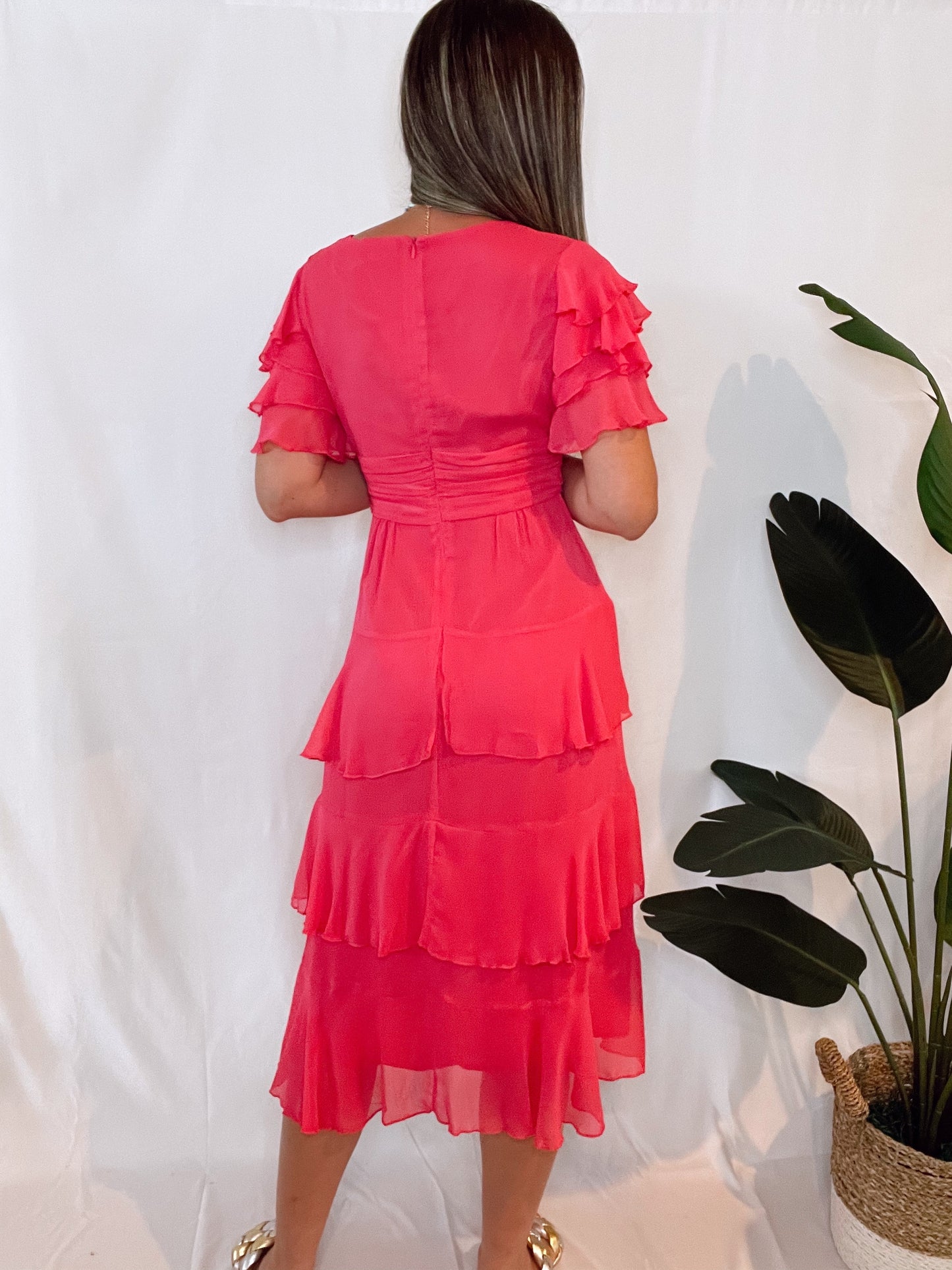 Fuchsia Ruffles Dress